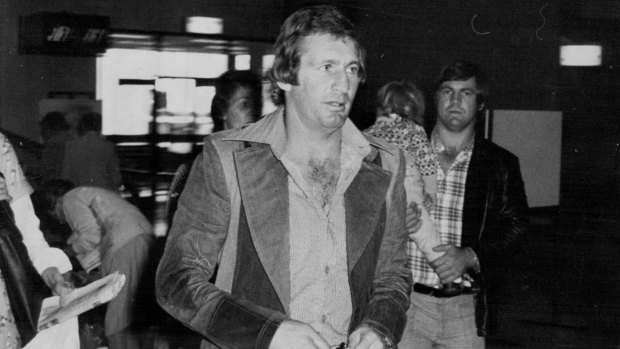 Graeme Langlands at Ansett Terminal on his return from Brisbane on June 2, 1975.