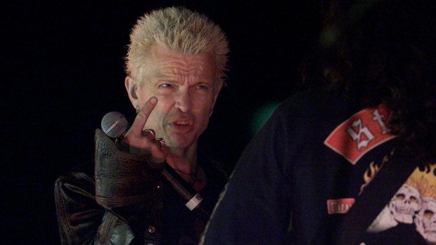 Cringe factor: Billy Idol loses the sound during the 2002 grand final.