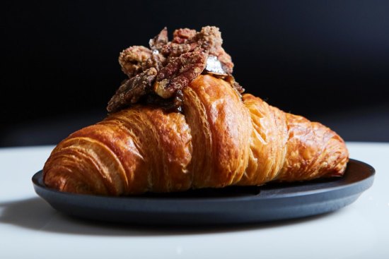 Weirdoughs' vegan pecan pie croissant.
 