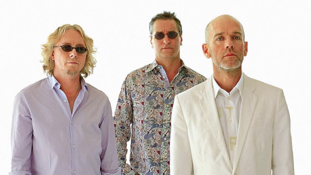 Not impressed with Republican presidential candidates Donald Trump and Senator Ted Cruz using their song ... Former R.E.M members, from left, Peter Buck, Mike Mills and Michael Stipe.