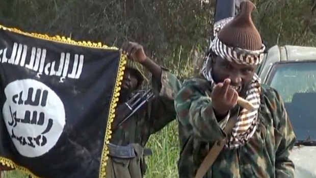 Ruthless militant: Boko Haram leader Abubakar Shekau last year threatened Cameroon in a message on YouTube. 