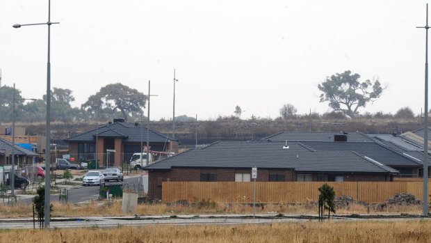 A new housing estate on Harvest Home Road in Wollert.