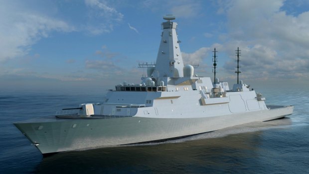 A contender for Australia's future frigate, BAE System's type-26 global combat ship. In reality, it may become too dangerous to deploy frigates into conflict zones.