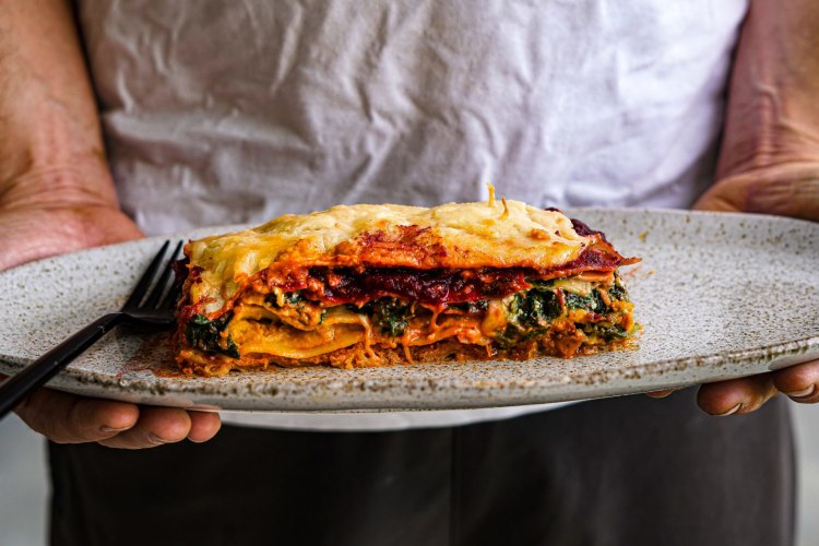 Rainbow lasagne by Katrina Meyink.