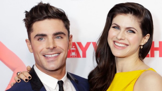 Zac Efron and Alexandra Daddario at the Australian premiere of Baywatch at Hoyts EQ, Sydney, on Thursday.