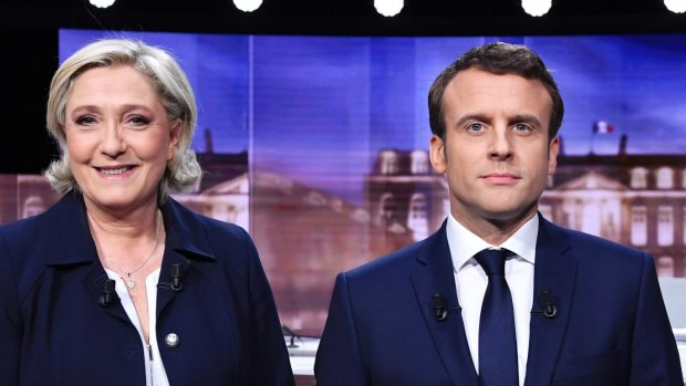 Marine Le Pen and Emmanuel Macron faced off in a televised debate on Wednesday.
