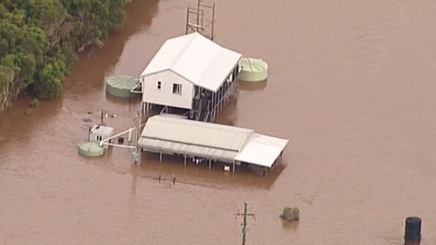 Areas of the Gold Coast were inundated as the severe weather system that hammered Brisbane on Saturday moved south.