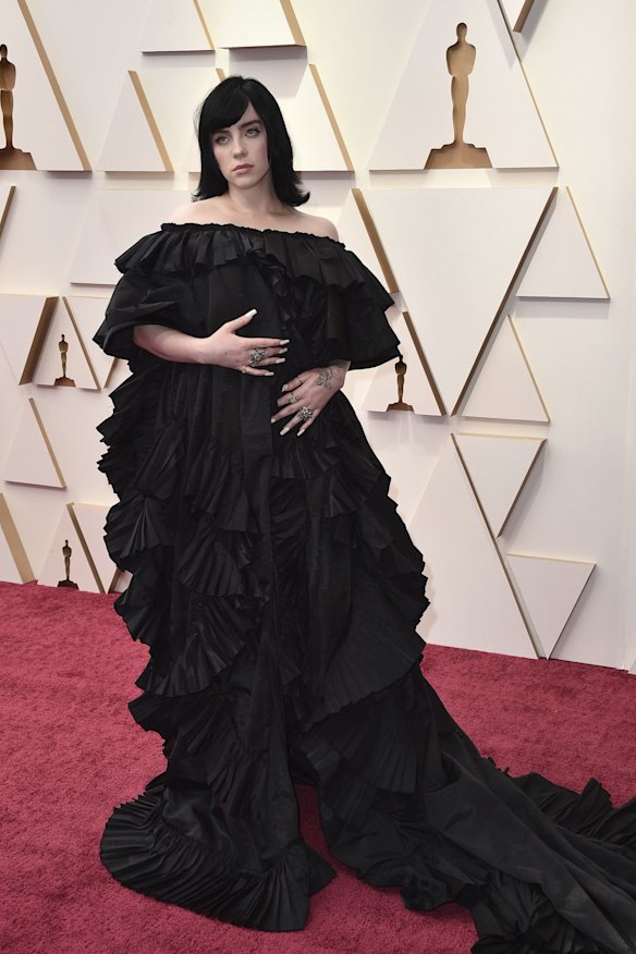 Billie Eilish wears Gucci.