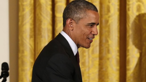 Smiling: US President Barack Obama at an event in the White House.