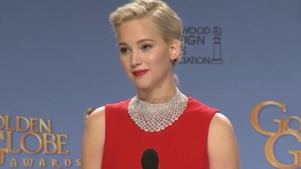 Fair call or not? Jennifer Lawrence at the Golden Globes.