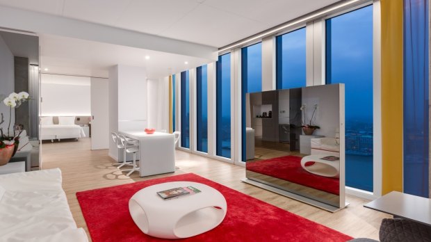 The minimalistic, design-driven nhow Hotel Rotterdam.