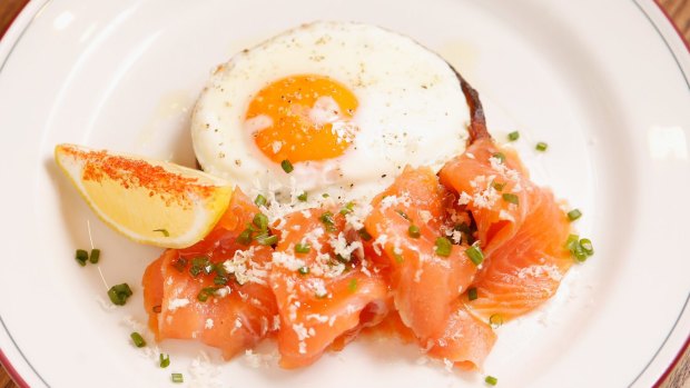 Salmon with eggs, or perhaps you prefer yours on a bagel with cream cheese.