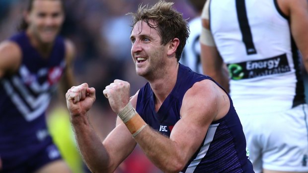 Michael Barlow's future at the Dockers is uncertain.