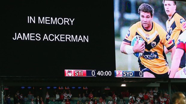 NRL clubs paid tritbute to James Ackerman with a minute's silence.