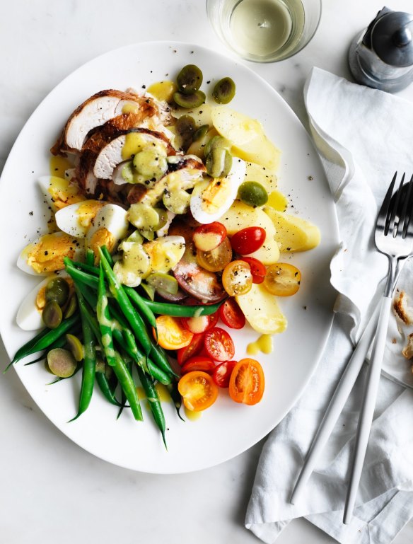 Adam Liaw's chicken nicoise salad.