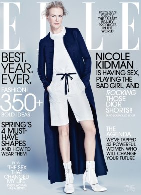 Short shift: Nicole Kidman on the cover of <i>Elle</i>.