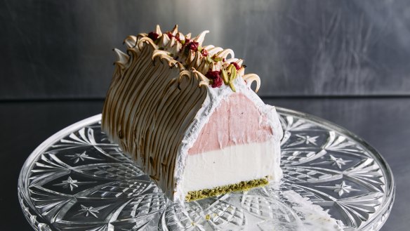 Piccolina's gelato cakes, like the Meringue Monster, are made to look like works of art. 