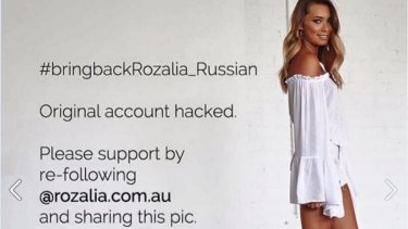 Rozalia Russian campaigned for the return of her hacked Instagram account.