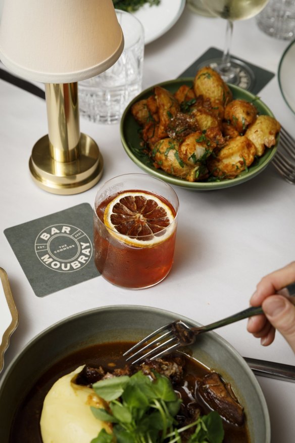 Braised lamb shoulder with mash is typical of the warming food on offer at Bar Moubray.  