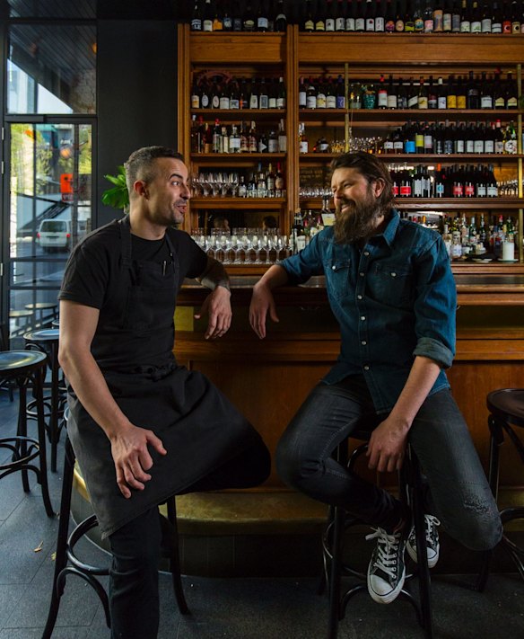 Chefs Dave Verheul from Embla and Aaron Turner from Igni.