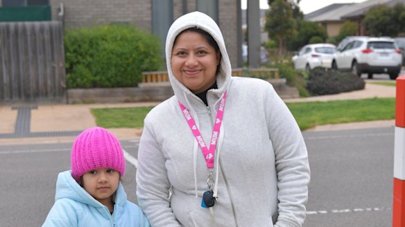 Anna Seth and daughter Anya in Point Cook. 