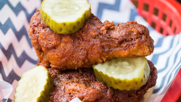 Fried chicken from Belle's Hot Chicken.