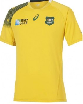 Too yellow: Wallabies' World Cup jersey.