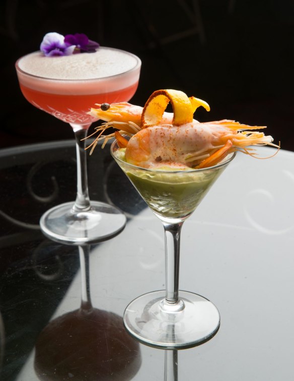Prawn cocktail (right) at Madame Brussels.