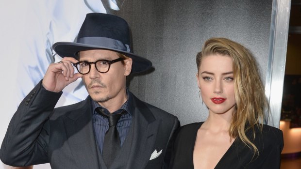 Johnny Depp and wife Amber Heard.