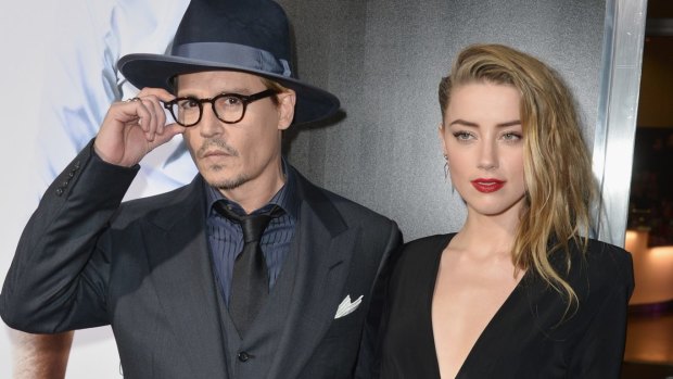 Johnny Depp and wife Amber Heard.