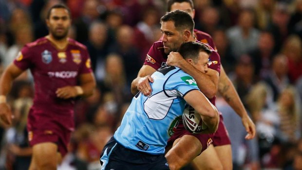 Cameron Smith pulled up sore after a bruising Origin match against NSW last Wednesday night, but may return for the Storm this week.