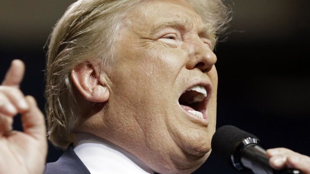 Republican presidential candidate Donald Trump speaks during a campaign rally in Fayetteville on Wednesday.