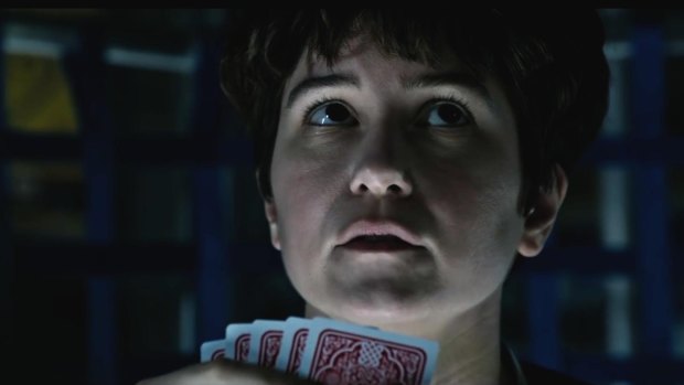 Katherine Waterston faces a terrifying new version of the classic alien in <i>Alien: Covenant</i>.