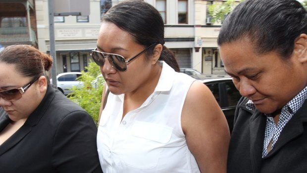 String of offences: Puipuimaota Galuvao (centre) arrives at Kogarah Local Court on Tuesday to face charges relating to the death of Aneri Patel.