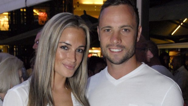 Oscar Pistorius and Reeva Steenkamp at a party in Johannesburg in 2012.