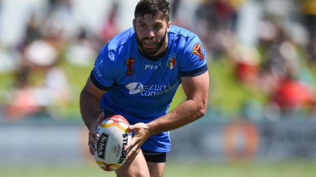 James Tedesco during Italy's loss to Ireland on Sunday.