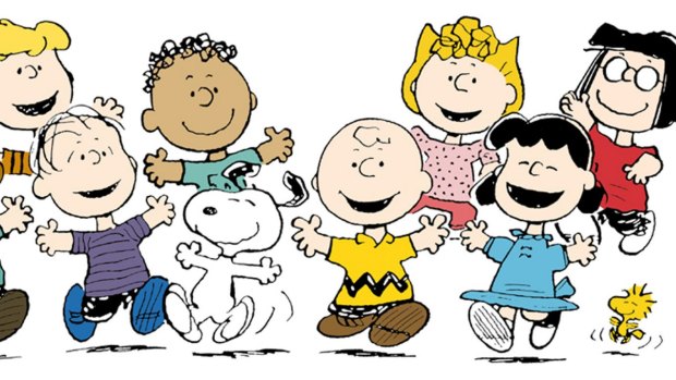 Characters from Peanuts, by Charles Schulz.