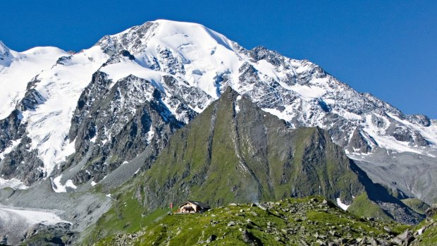 The remains of a couple who went missing in 1942 in the region of Valais (pictured here) in the Swiss Alps are believed to have been found on a shrinking glacier.