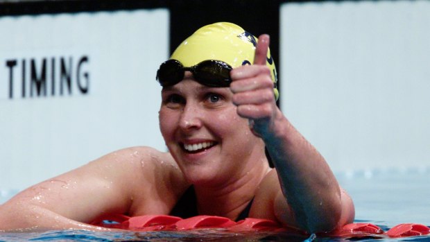 Susie O'Neill after winning the 200 metre freestyle final at the 2000 Sydney Olympics.