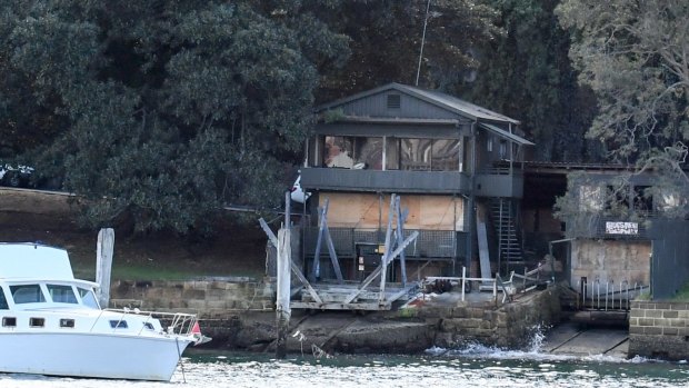 The rundown boatshed at McMahons Point.