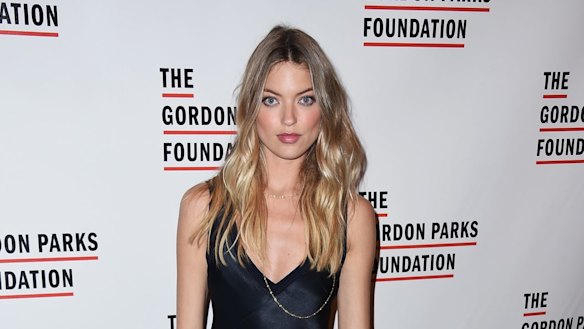 Model Martha Hunt has all over long layering down pat.