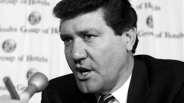 Then Queensland Leader of the Opposition, Keith Wright, pictured at the ALP National Conference in Canberra in 1984. 