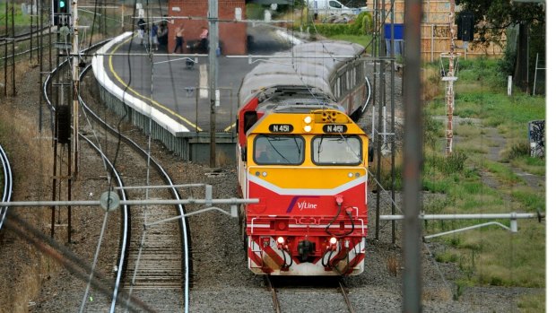 Commuters face delays because of a ban on V/Line trains entering Melbourne.