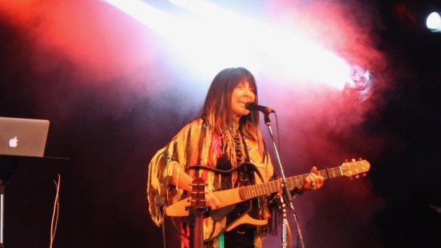 Buffy Sainte-Marie is both speaking and performing again on Friday at Woodford.