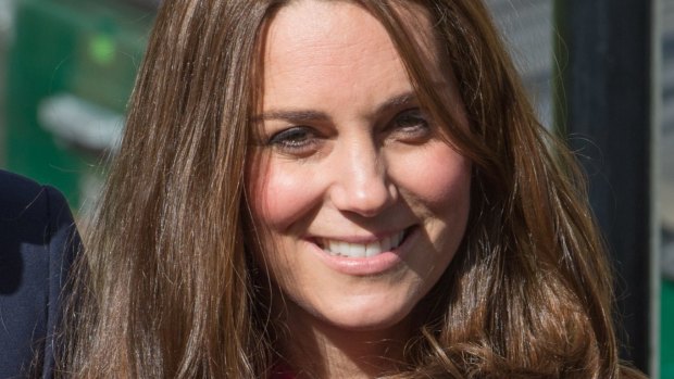 Not long to go: Catherine, Duchess of Cambridge in March.
