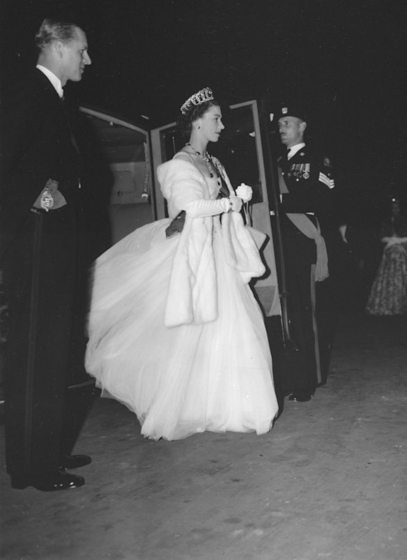Queen Elizabeth II on her visit to Australia in 1954. 