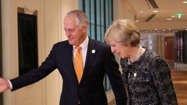 Australian Prime Minister Malcolm Turnbull met with his British counterpart Theresa May in Hangzhou on the sidelines of the G20.