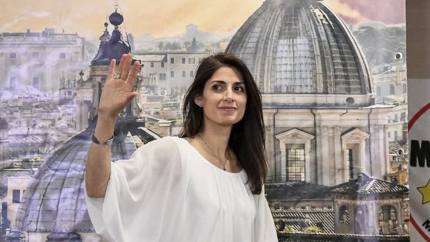 An anti-establishment newcomer, capitalising on anger over political corruption and deteriorating city services, Virginia Raggi trounced Prime Minister Matteo Renzi's candidate in Rome's mayoral run-off on Sunday.