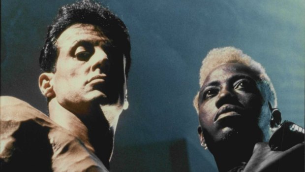Sylvester Stallone with Wesley Snipes in "Demolition Man": He has sued the film studio over revenue from the film.