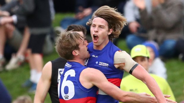 Winners are grinners: Footscray are through to the grand final.
